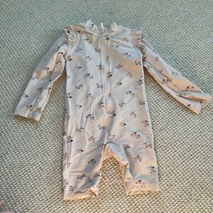 “Surf Suit” floral one piece rash guard 18-24mos